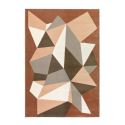 Tappeto moderno design geometrico rettangolare marrone grigio Milano GLO006 Vendita