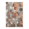Tappeto soggiorno moderno design geometrico rettangolare marrone grigio Milano GLO004 Vendita