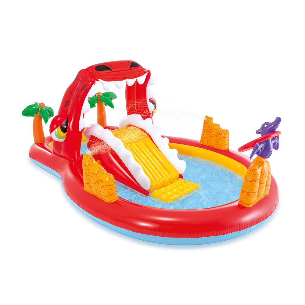 Piscina per Bambini Intex 57160 Happy Dino Play Center con giochi