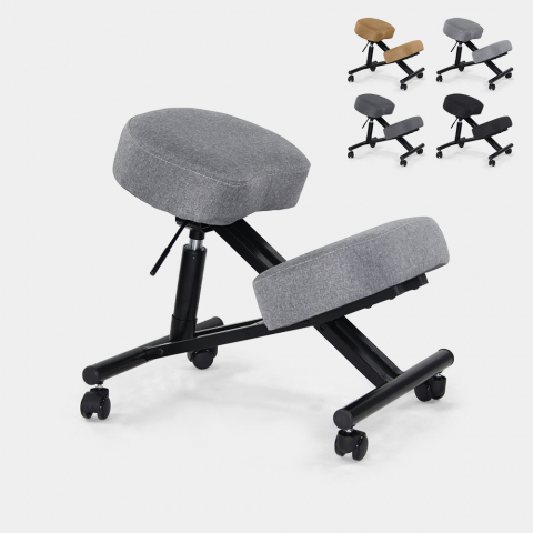 Sedia ergonomica posturale sgabello svedese tessuto Balancesteel Lux Promozione