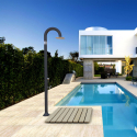 Piatto doccia da esterno in legno piscina giardino 80x80cm Arkema Design Ecowood D107