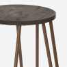 Sgabello alto design industriale in metallo legno per bar ristoranti cucine Carbon Top Prezzo