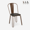 sedie design industriale stile acciaio per bar e cucina ferrum one Offerta