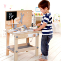 Banco da lavoro giocattolo in legno per bambini con utensili Magic Bench Offerta