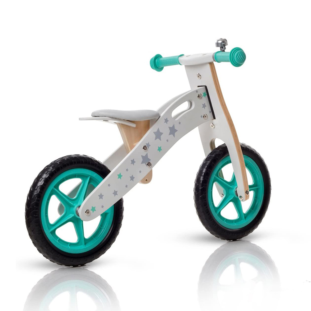 fino a 35 kg per imparare a camminare 3,2 kg HyperMotion Bici in legno per bambini dai 3 anni in su colore nero/naturale leggero con sedile regolabile ruote da 12 in legno 