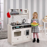 Cucina per bambini giocattolo moderno in legno con accessori luci e suoni Home Chef Vendita