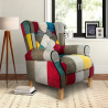 Poltrona relax design moderno patchwork reclinabile bergère Throne Light Vendita