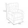 Poltrona relax design moderno patchwork reclinabile bergère Throne Light Stock