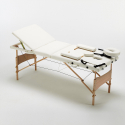 Lettino da massaggio in legno portatile pieghevole 3 zone 215cm Reiki
