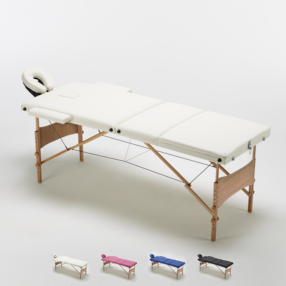 Lettino massaggio portatile 3 zone lettini da massaggio in legno