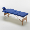Lettino da massaggio in legno portatile pieghevole 3 zone 215cm Reiki 