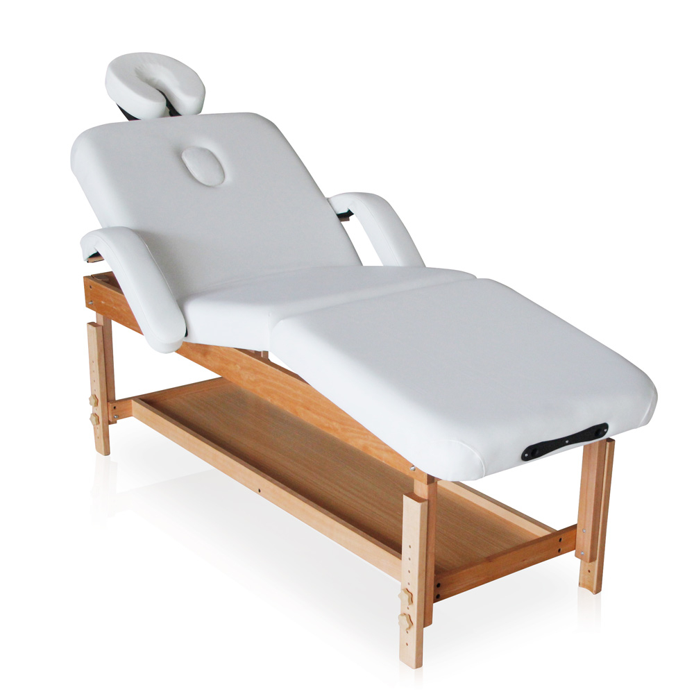 Lettino da Massaggio in Legno Fisso Multiposizione 225 Cm Massage-Pro