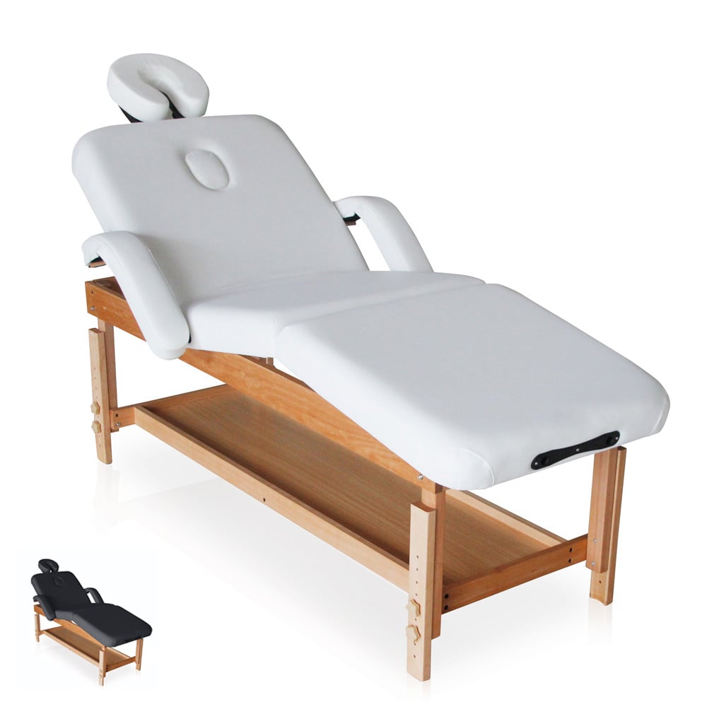 Lettino da massaggio legno fisso multiposizione 225 cm Massage-pro