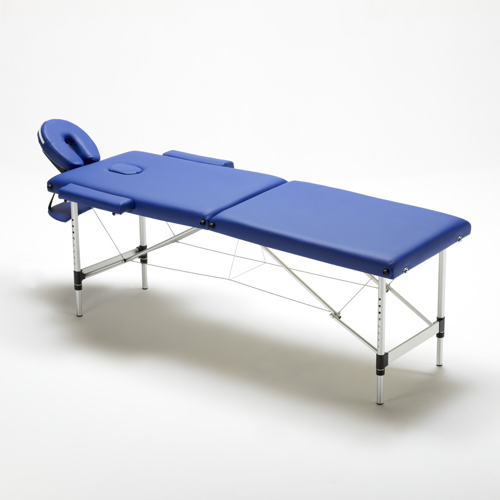 miniatura 35  - Lettino da Massaggio in Alluminio Pieghevole Portatile 2 Zone 210 cm Shiatsu