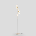 Lampada da terra design a stelo con paralumi LED base marmo Alibreo Offerta