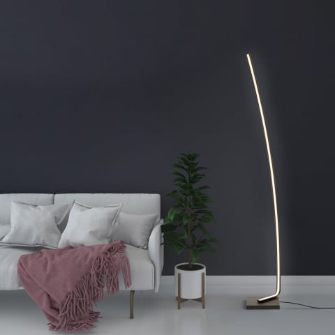Lampada da terra a stelo LED piantana soggiorno design moderno Deneb