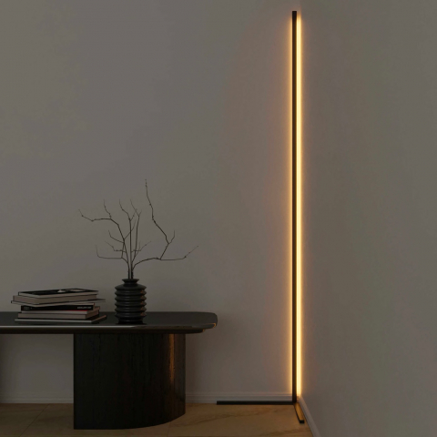 Lampada da terra a stelo ad angolo LED design moderno minimal Vega Promozione