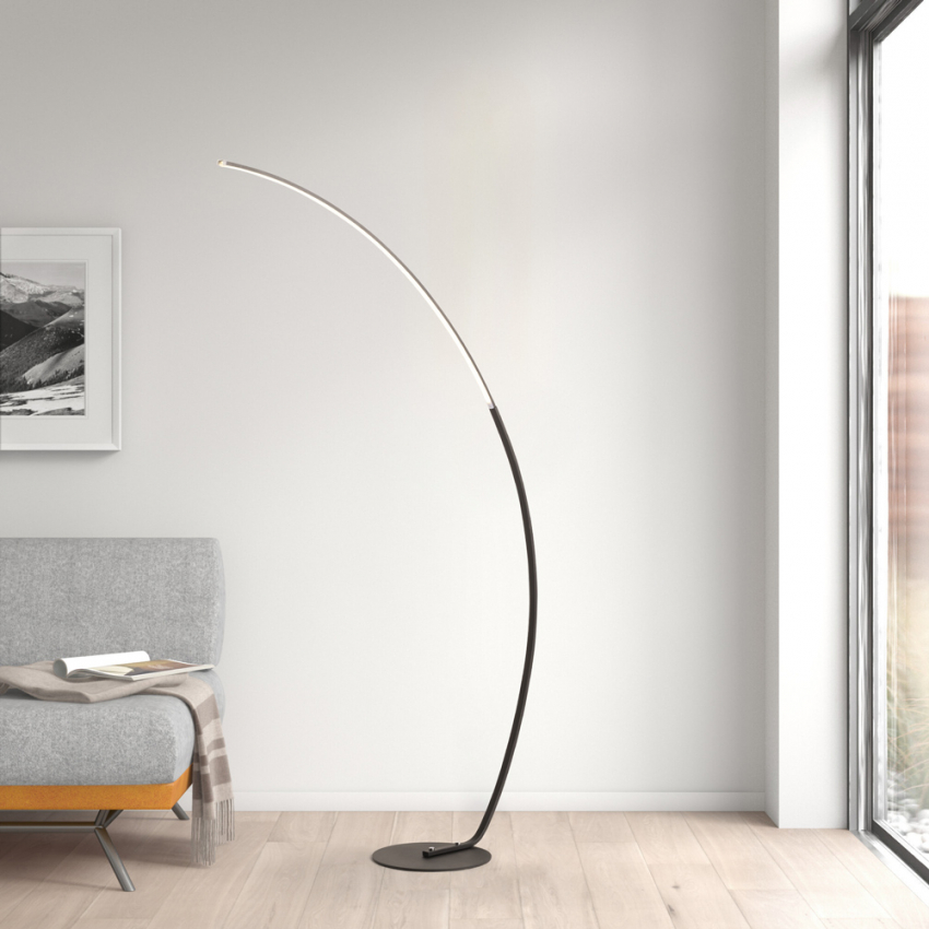 Rigel Lampada LED da terra piantana soggiorno design ad arco minimal moderno