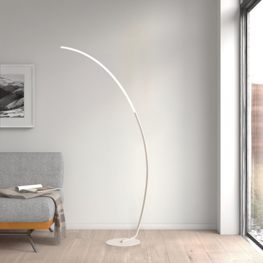 Lampada LED Da Terra Piantana Soggiorno Design Ad Arco Minimal Moderno Rigel