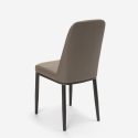 Sedie design similpelle e metallo per cucina bar ristorante Baden