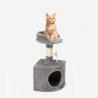 Tiragraffi per gatti ad angolo 60 cm peluche colonna sisal piattaforma cuccia Korat Catalogo