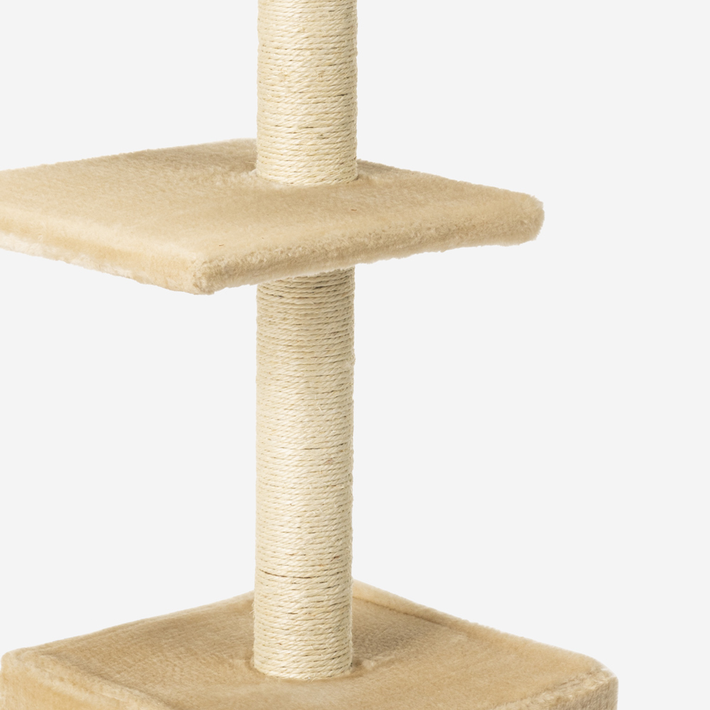 miniatura 23 - Tiragraffi per gatti a colonna 2 piani 95 cm piattaforma peluche cuccia colonna 