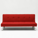 Divano letto in tessuto 2 posti design moderno Gemma pronto letto 