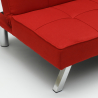 Divano letto in tessuto 2 posti design moderno Gemma pronto letto 