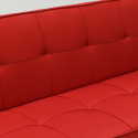 Divano letto in tessuto 2 posti design moderno Gemma pronto letto 