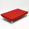 Divano letto in tessuto 2 posti design moderno Gemma pronto letto 