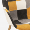 Sedia poltrona design patchwork nordico salotto cucina studio Finch 