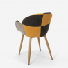 Sedia poltrona design patchwork nordico salotto cucina studio Finch 