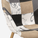 Sedia poltrona design patchwork nordico salotto cucina studio Finch 