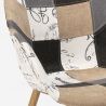 Sedia poltrona design patchwork nordico salotto cucina studio Finch 