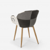 Sedia poltrona design patchwork nordico salotto cucina studio Finch 