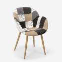 Sedia poltrona design patchwork nordico salotto cucina studio Finch 
