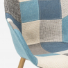 Sedia poltrona design patchwork nordico salotto cucina studio Finch 