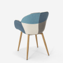 Sedia poltrona design patchwork nordico salotto cucina studio Finch 