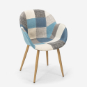 Sedia poltrona design patchwork nordico salotto cucina studio Finch 
