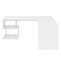 Scrivania angolare ufficio studio design moderno 180x160 cm bianco Vilnis Sconti