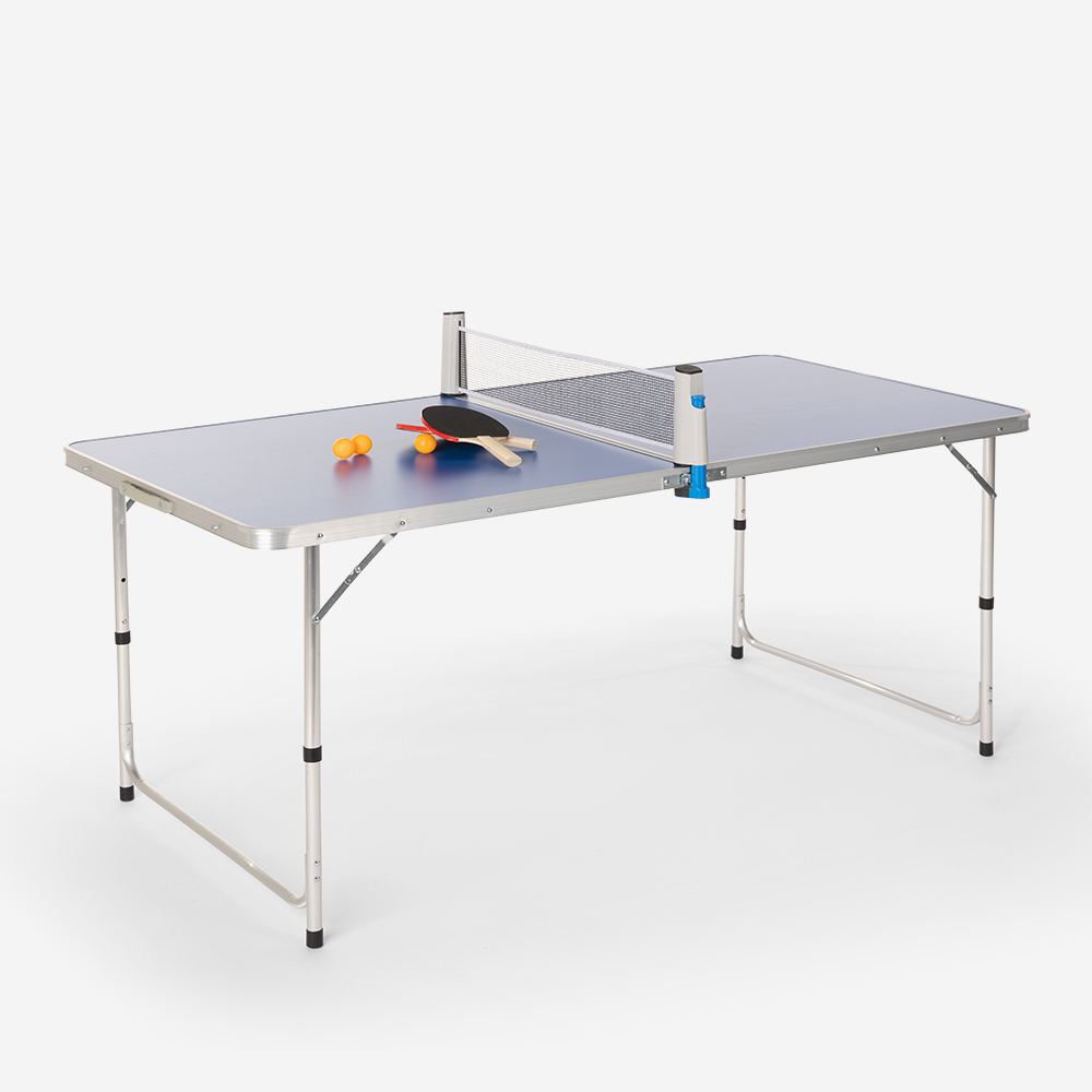 Tavolo Da Ping Pong 160x80 Pieghevole Interno Esterno Rete Racchette Palline Backspin outlet