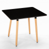 Tavolo quadrato 80x80 in legno design nordico per cucina bar ristorante Fern Catalogo