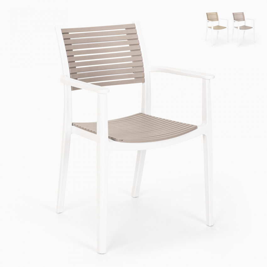 Sedia design in polipropilene per cucina bar ristorante esterno Orion
