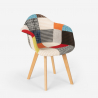 Sedia poltrona patchwork design nordico salotto cucina studio Herion 