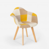 Sedia poltrona patchwork design nordico salotto cucina studio Herion 