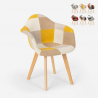Sedia poltrona patchwork design nordico salotto cucina studio Herion Misure