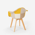 Sedia poltrona patchwork design nordico salotto cucina studio Herion 