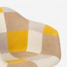 Sedia poltrona patchwork design nordico salotto cucina studio Herion 