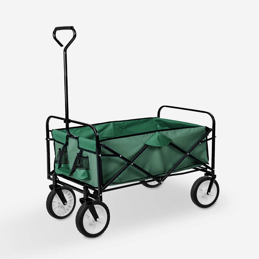 Carrello pieghevole da trasporto a mano portatutto 4 ruote 100 kg Temo