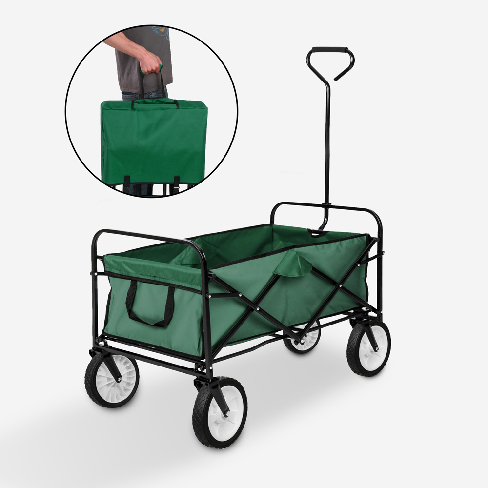 miniatura 4 - Carrello pieghevole da trasporto a mano portatutto 4 ruote 100 kg Temo